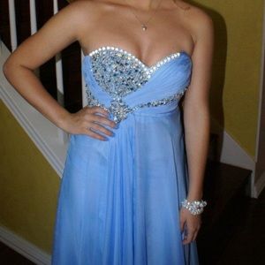 prom dress- size xs strapless bicini sweetheart